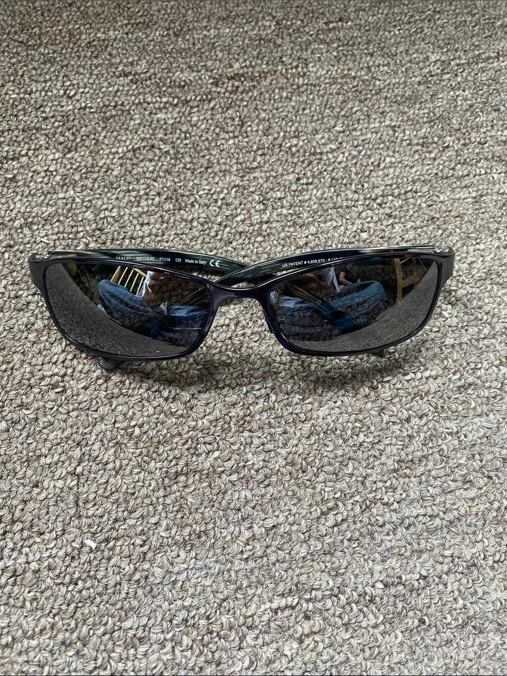 Maui Jim Shoreline Sunglasses & Case in Navy Blue